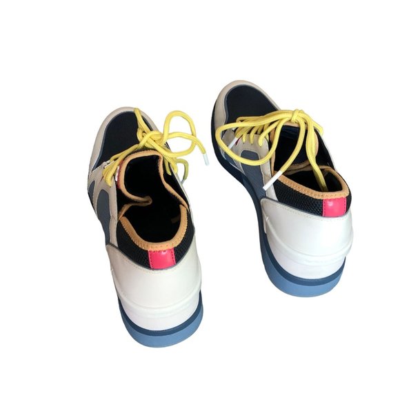 Michael Kors Wedge Trainer Womens 9M Blue White Sneakers Athletic Workout Shoes - Picture 2 of 16